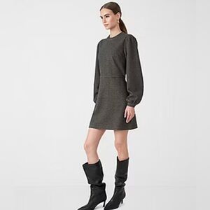 RM Rebecca Minkoff Womens Size M Long Sleeve Midi Shift Dress In Gray Plaid